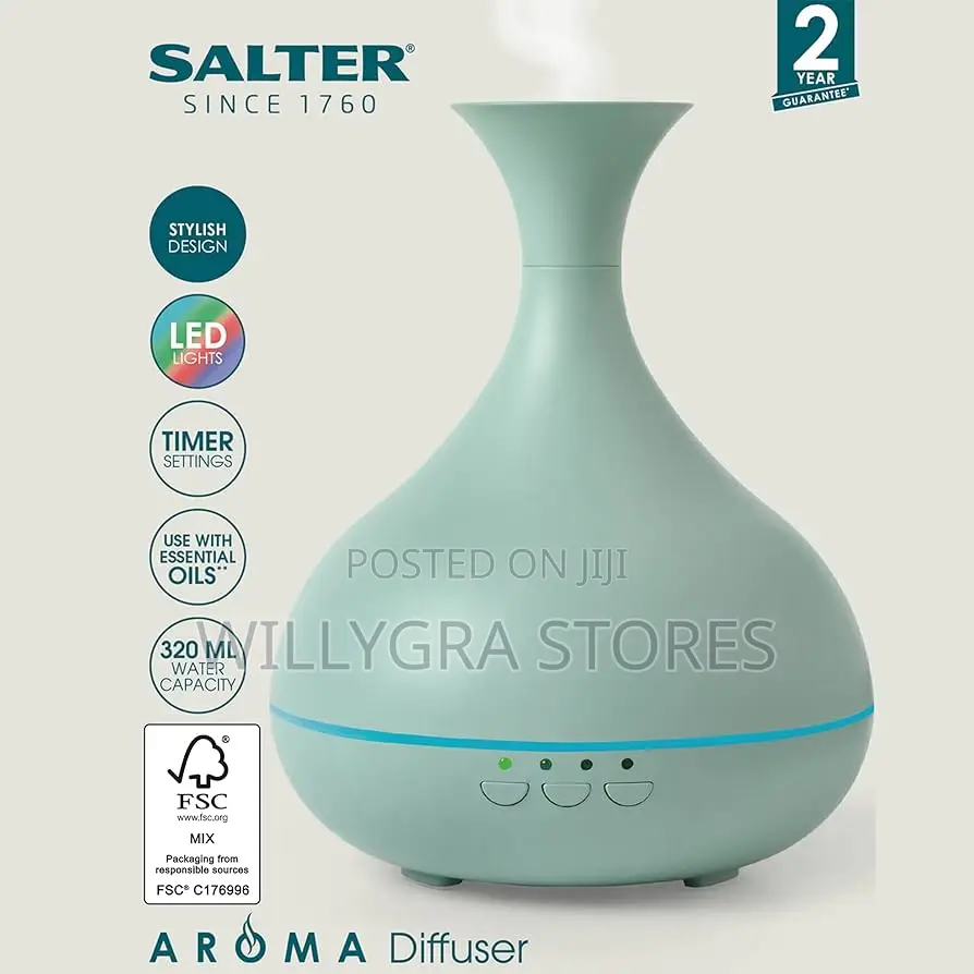Salter Aroma Essential Oil Diffuser - 320ml, Electric Mist Humidifier