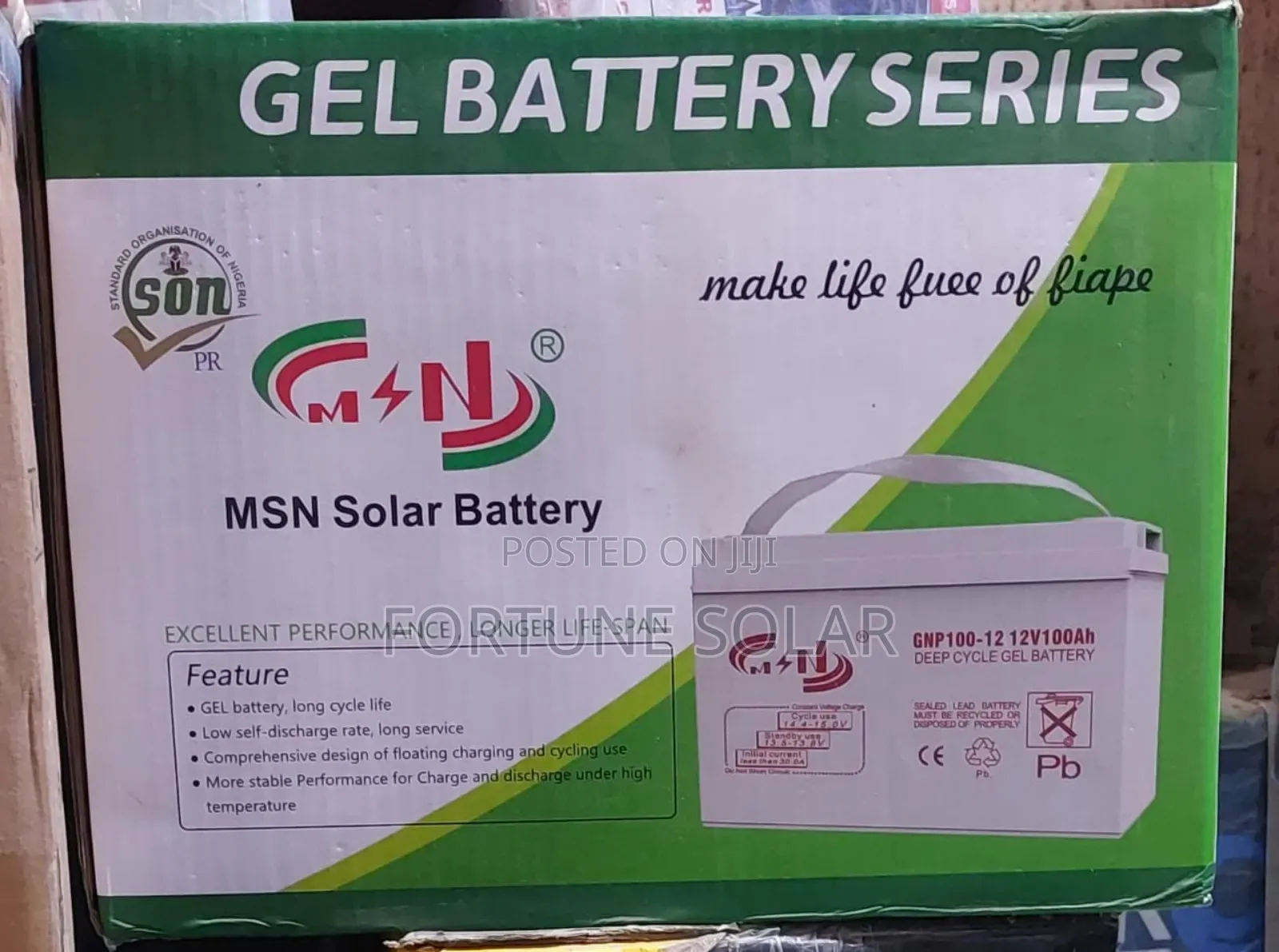 MSN Gell Battery 100ahms Non Display