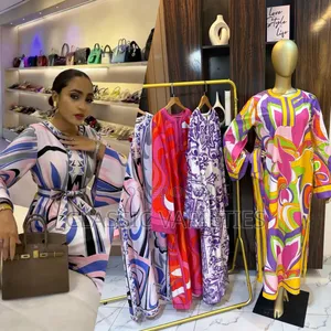 Luxe Print Easy Fit Maxi Kaftan Dress