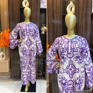 Luxe Print Easy Fit Maxi Kaftan Dress