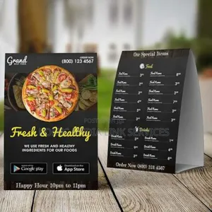 Hotel and Restaurant Tent Card/Menu