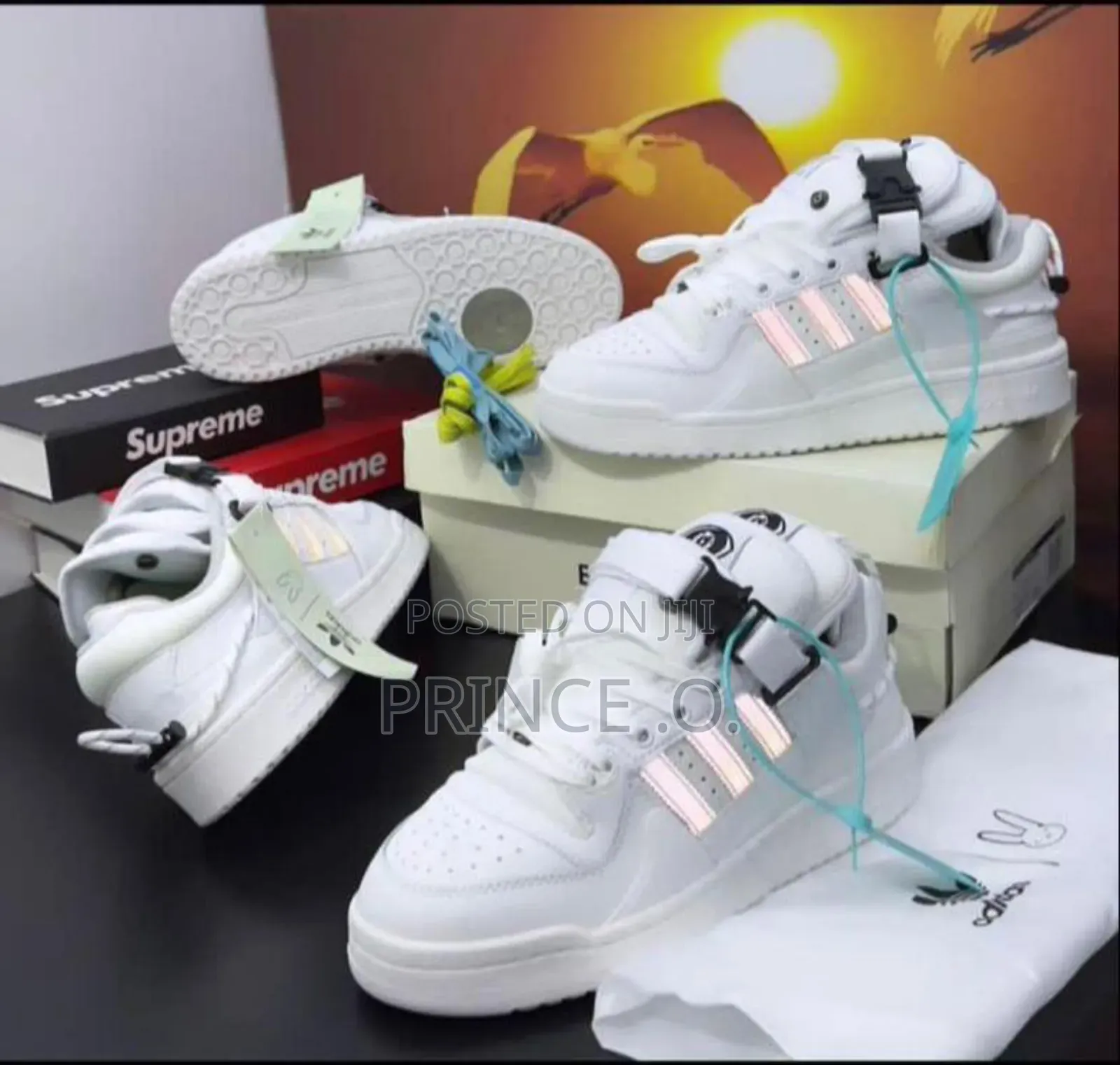 Crystal White Bad Bunny  Sneakers