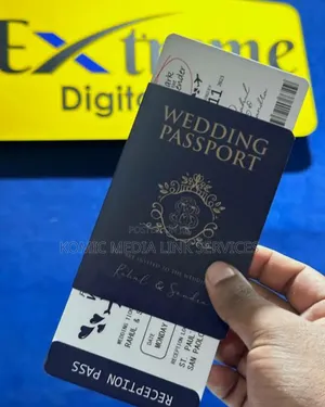 Branded Passport Wedding Invitation Card