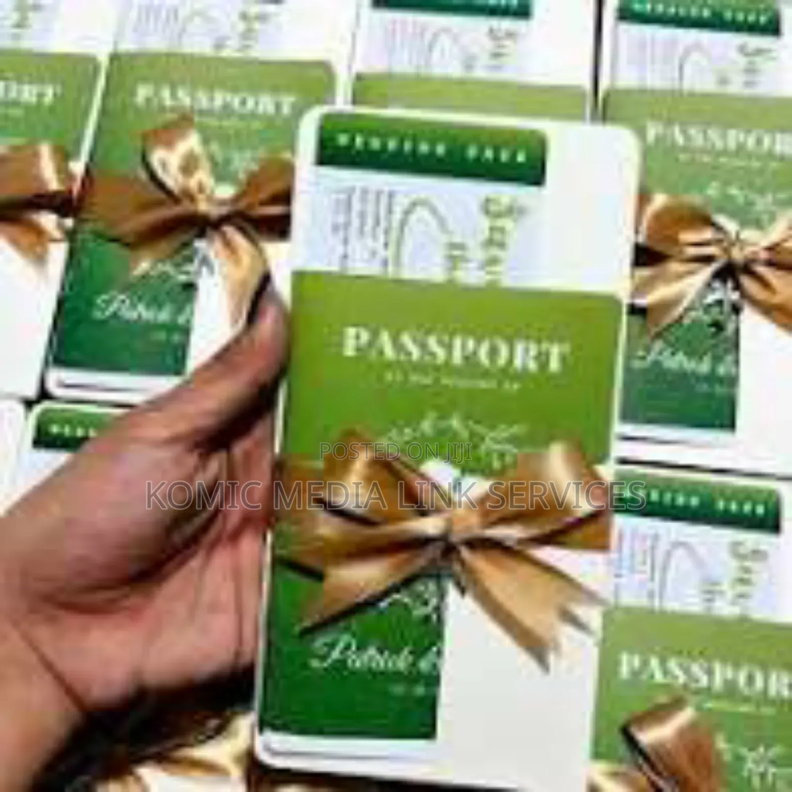 Branded Passport Wedding Invitation Card