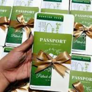 Branded Passport Wedding Invitation Card