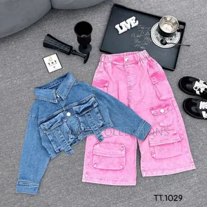 Quality Pretty in Pink Denim Cargo Chic Set
