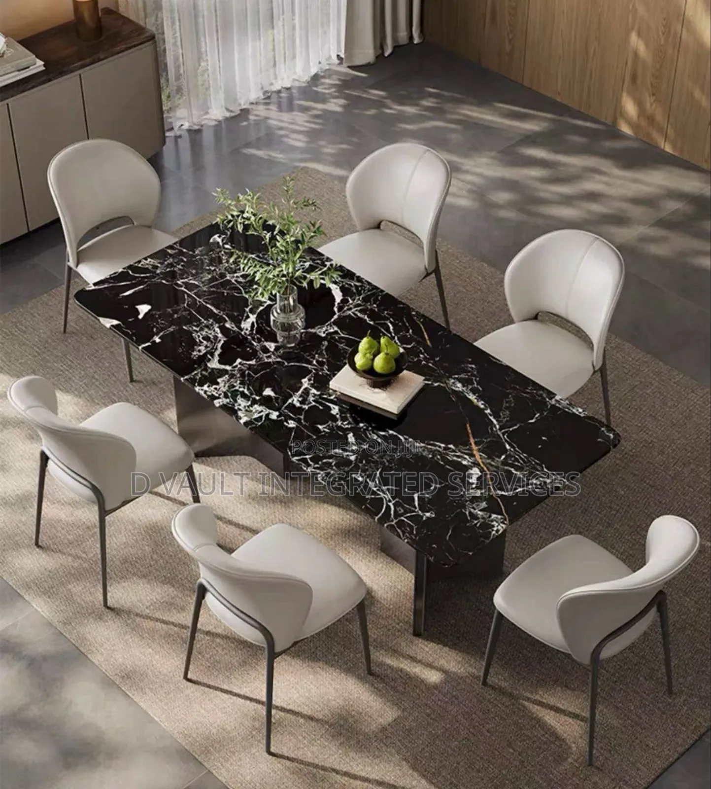 6 Seater Marble Dining Set