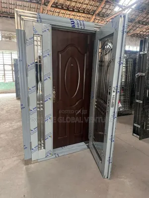 Silver Glass Door in Door