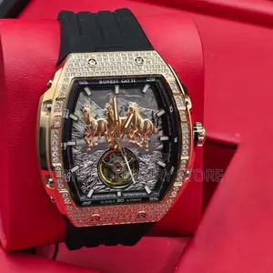 Bonest Gatti Quality Luxury Men Chronograph Rubber Strap Wristwatch