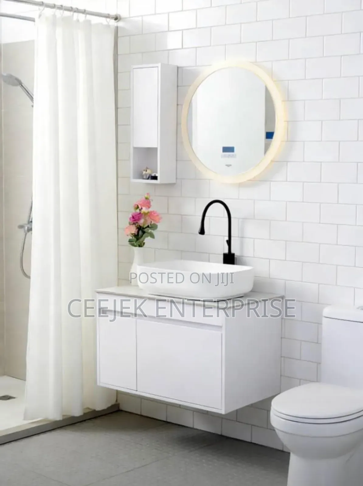 White Cabinate Wash Hand Basin