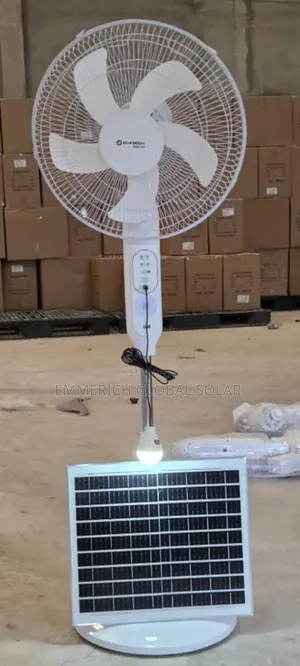 Solar Fan With Remote Control and Extra Bulb and Panel