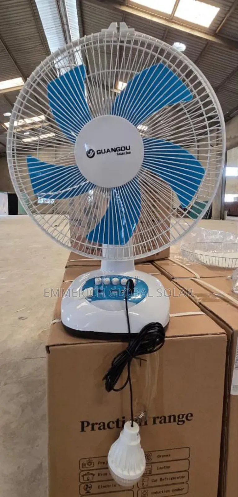Solar Table Fan With Healthy Breeze