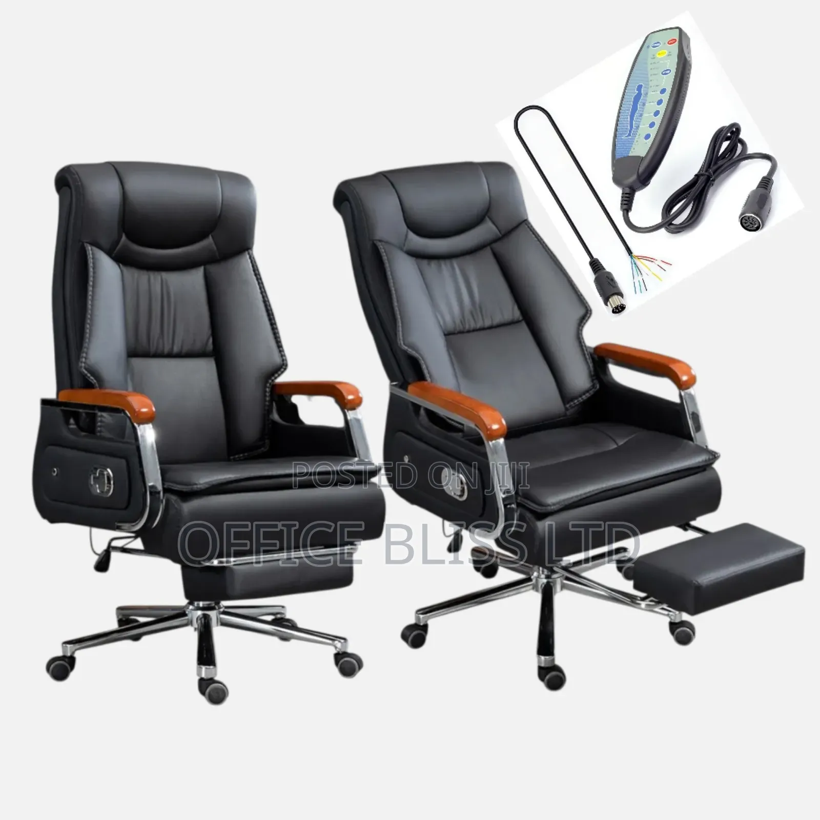 High-back  Executive Massaging  Office  Chair - Black