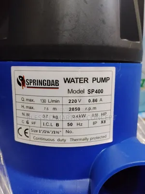 0.5hp Springdab Fountain Pump, 100% Copper Coil