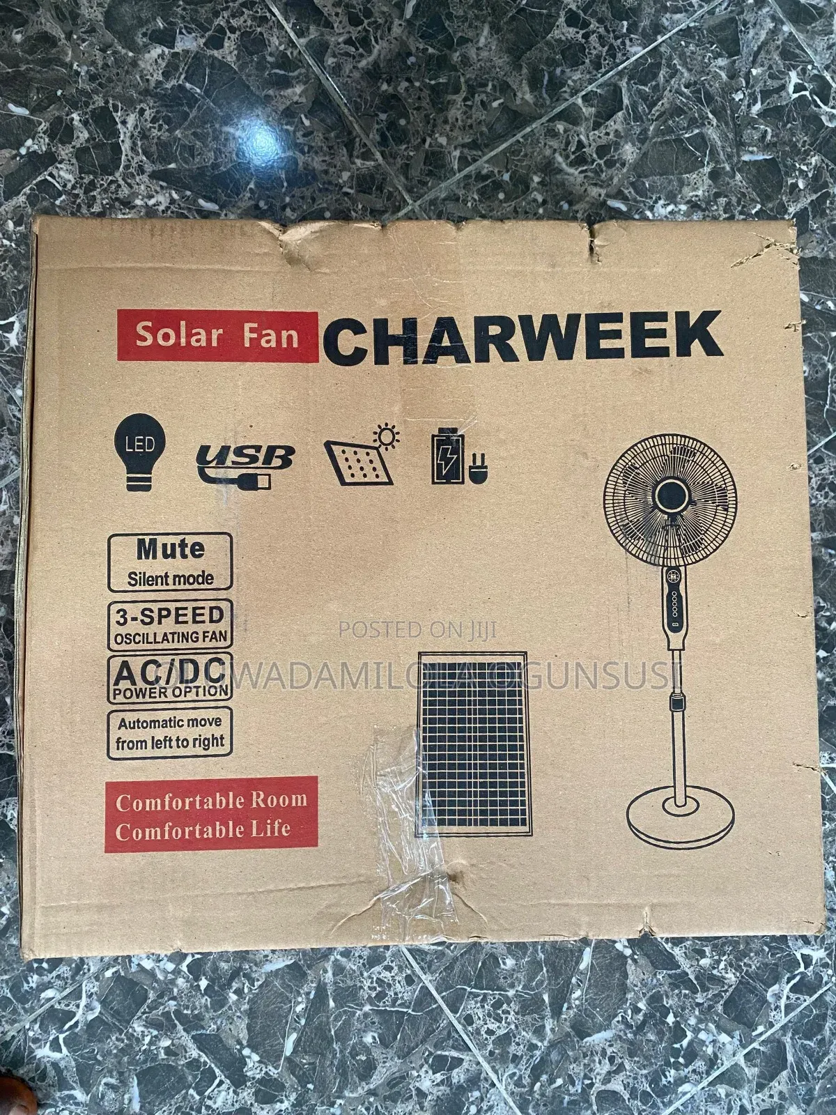  Charweek Solar Rechargeable Fan – Fully Stocked! 
