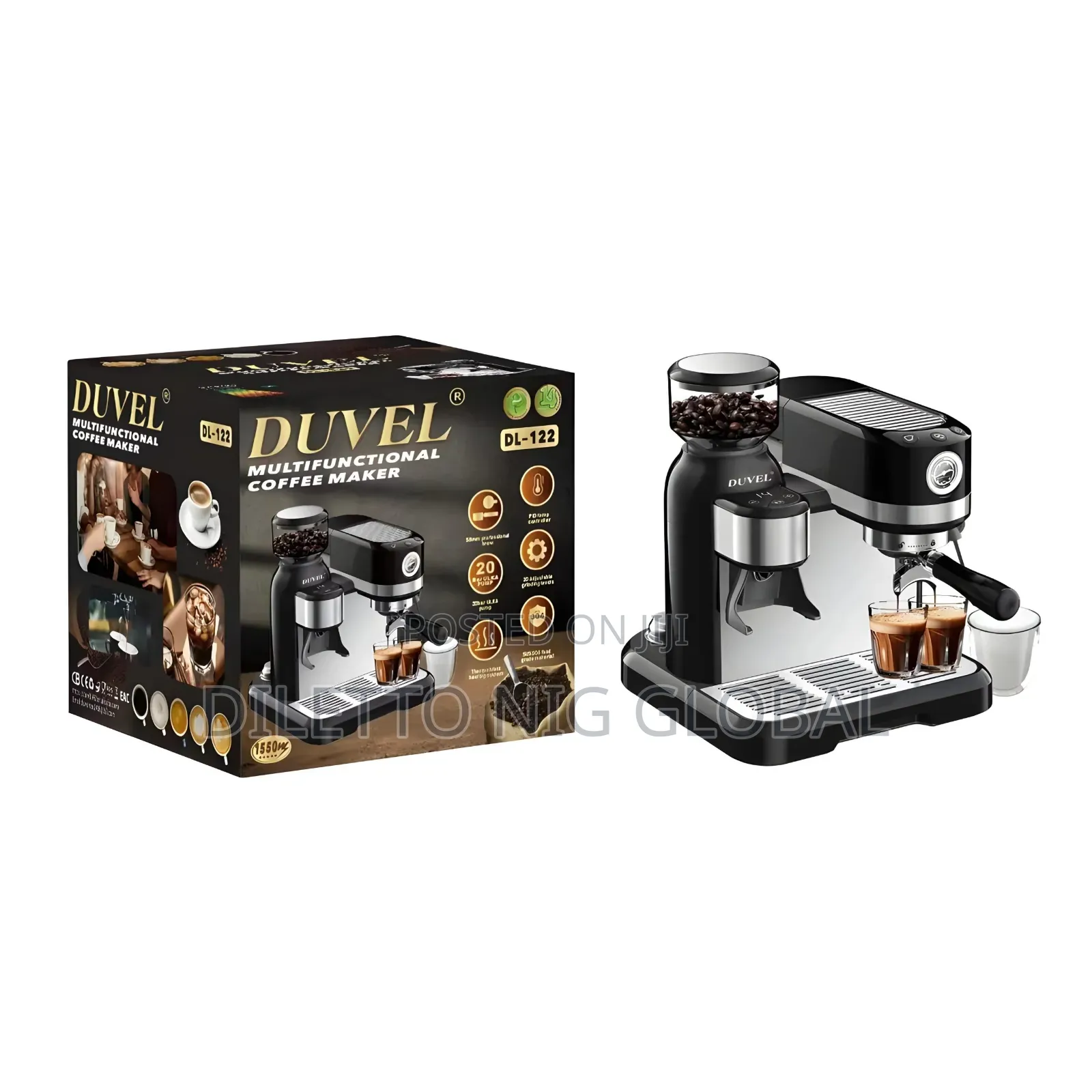 Duvel Semi Automatic Coffee Machine With Grinder