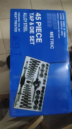 45-Piece Alloy Steel Tap and Die Threading Tool Set.