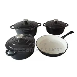7pcs Cast Iron Enamel Pot Set