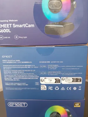 Emeet Smartcam S600l Uhd With Built-in Ring Light