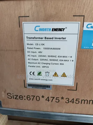 C_worth Energy Transformer Based Inverter 10000va/8000w 48v Hybrid