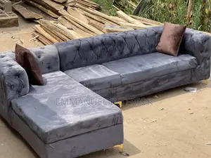 A Standard Living Room Grey Couch