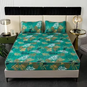 Waterproof Bedsheet/ Bedspread With 2 Pillow Cases Covers