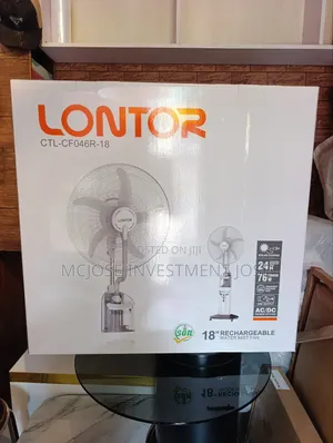 18" Lontor Water Mist Rechargeable Fan.