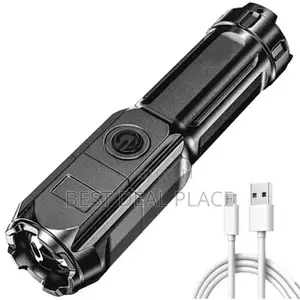Portable Rechargeable Led Flashlight Retractable Zoom High Power