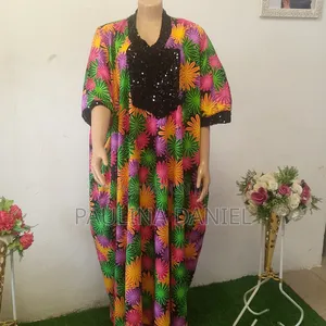 Beautiful Ready to Wear Outfit Made With 100% Cotton Ankara and Asoke