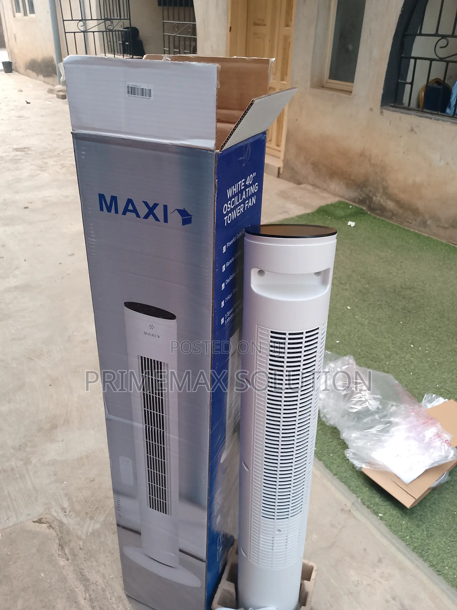. Maxi 40" Tower Fan – 45w, Quiet Operation, 7-Hour Timer Remote