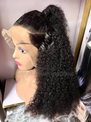 💯 Human Hair Full Frontal Pixie Jerry Curl Gluessless Wig