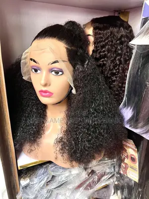 💯 Human Hair Full Frontal Pixie Jerry Curl Gluessless Wig