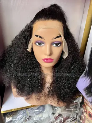 💯 Human Hair Full Frontal Pixie Jerry Curl Gluessless Wig