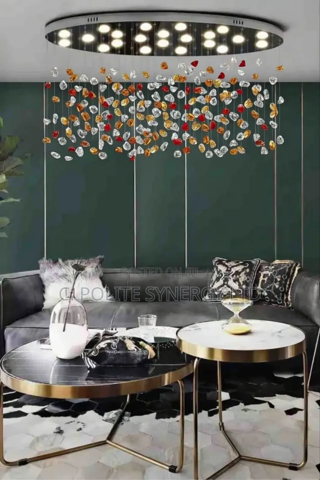 Coloured Stone Chandelier