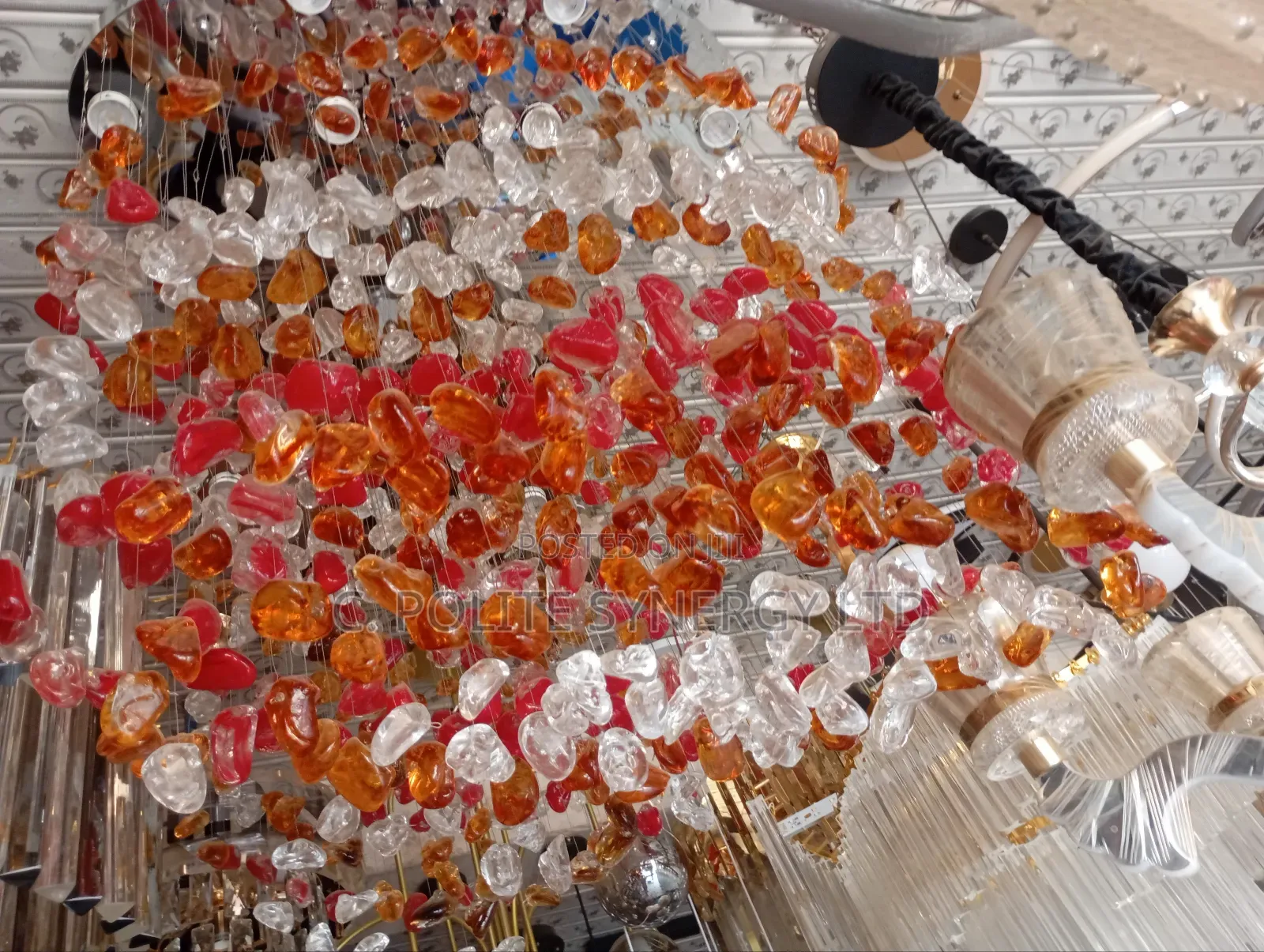 Coloured Stone Chandelier