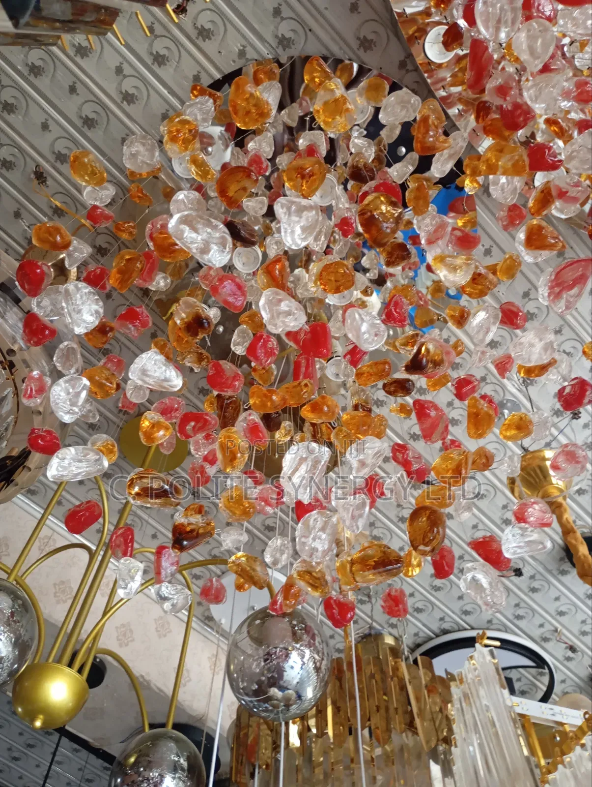 Coloured Stone Chandelier