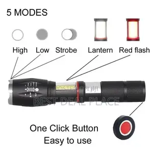 Tactical Security High Lumens Led Flashlights Hidden Cob Tail Magnet