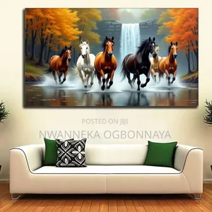 Dynamic Running Horses Panoramic Wall Print Decoration