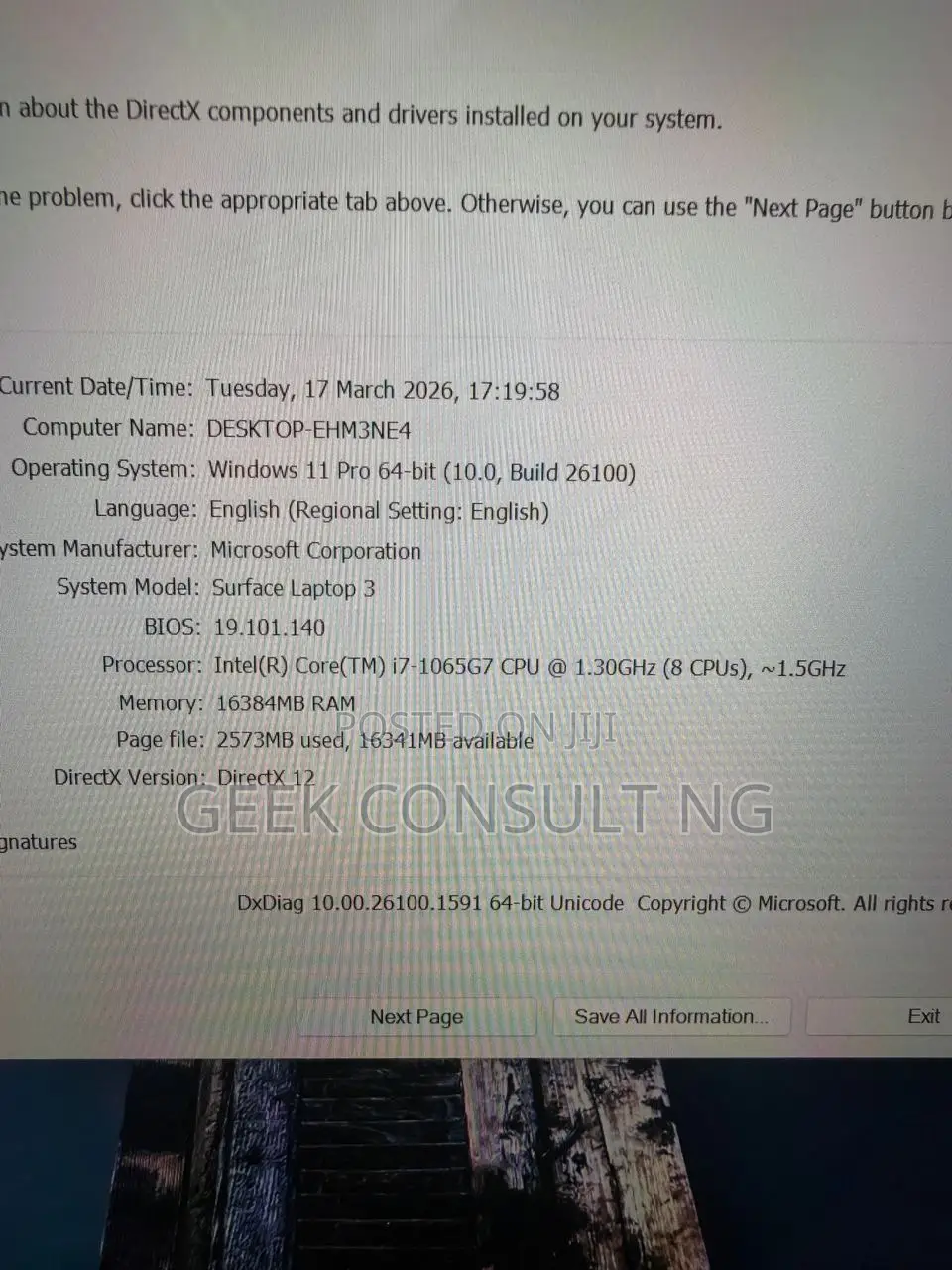Laptop Microsoft Surface Laptop 3 16GB Intel Core i7 SSD 512GB