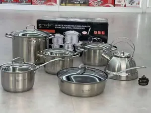 12pcs Quality Stainless Steel Cookware Set
