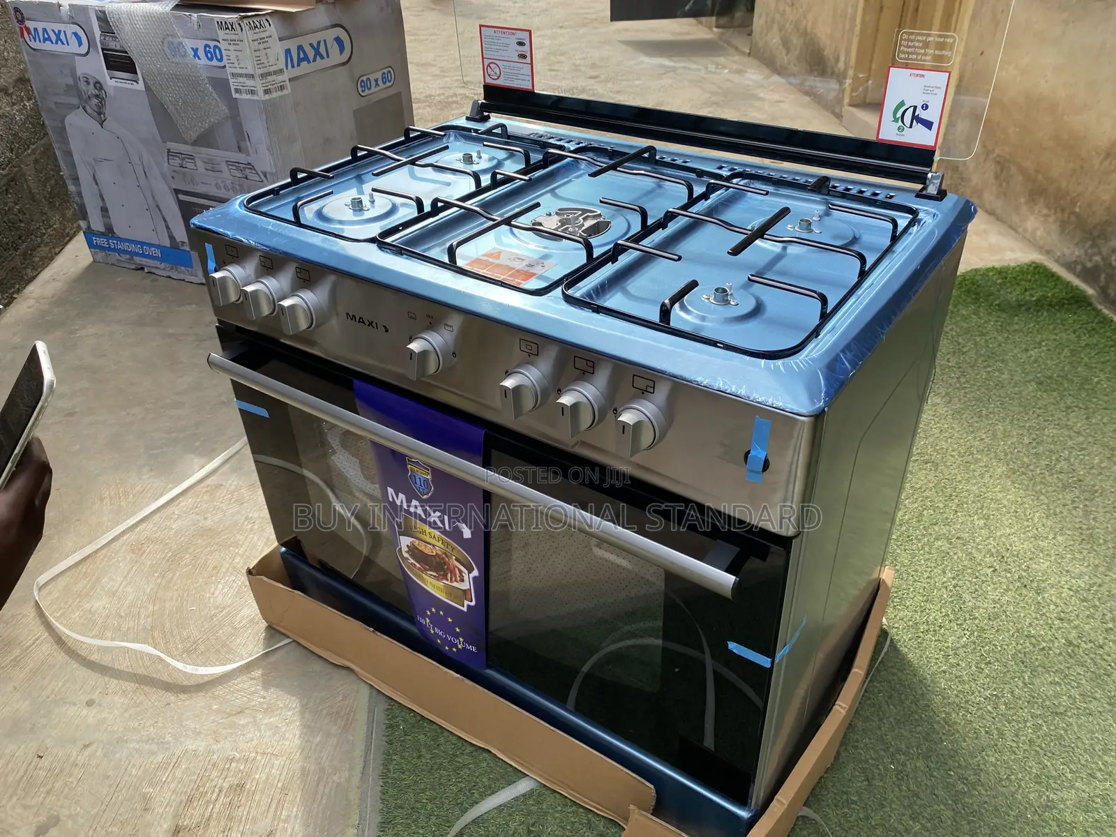 Maxi 5 Burner Gas Cooker Strong Flame Output