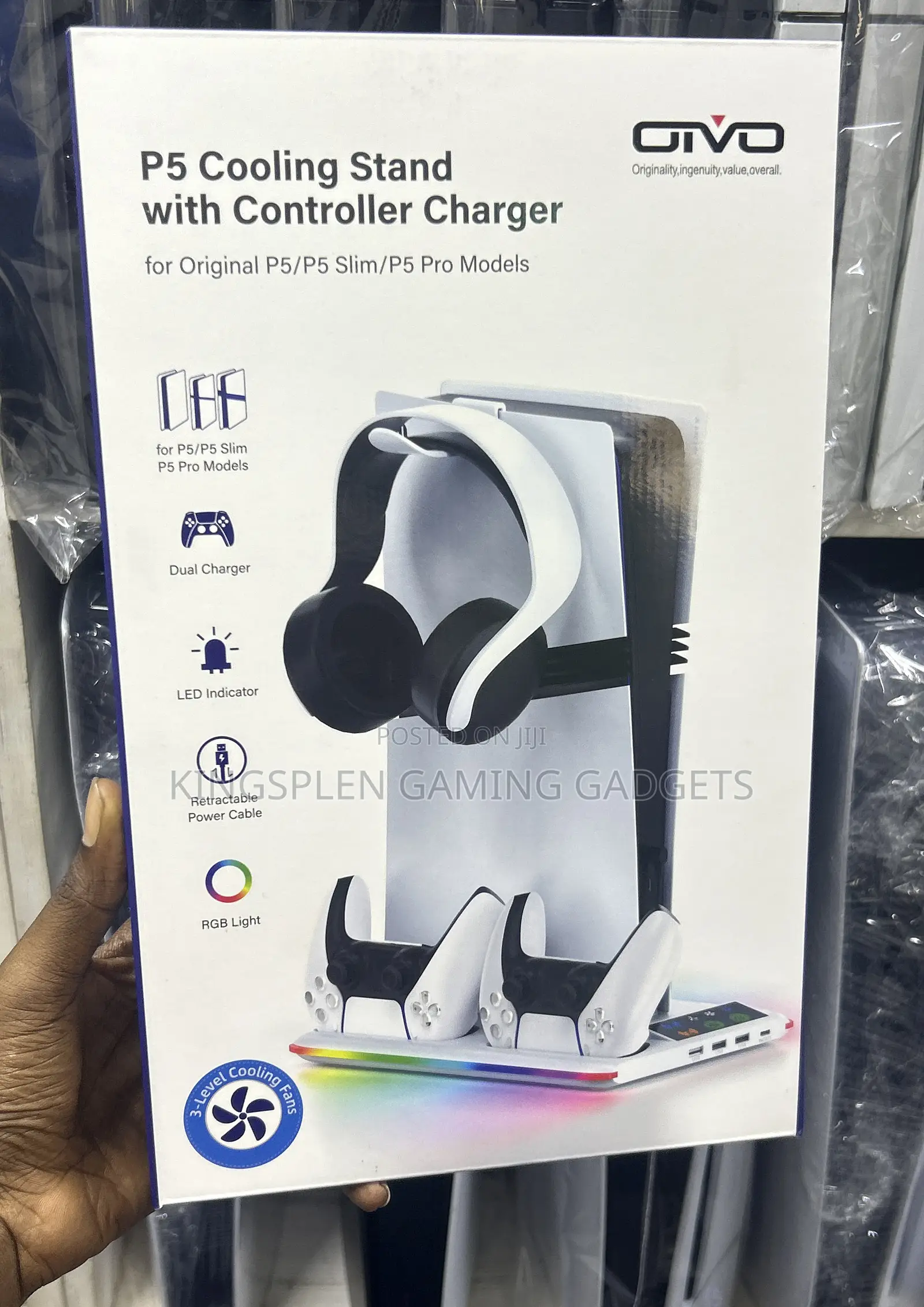 Ps5 Console Cooling Stand With Controller Charger for All Ps5 Consoles