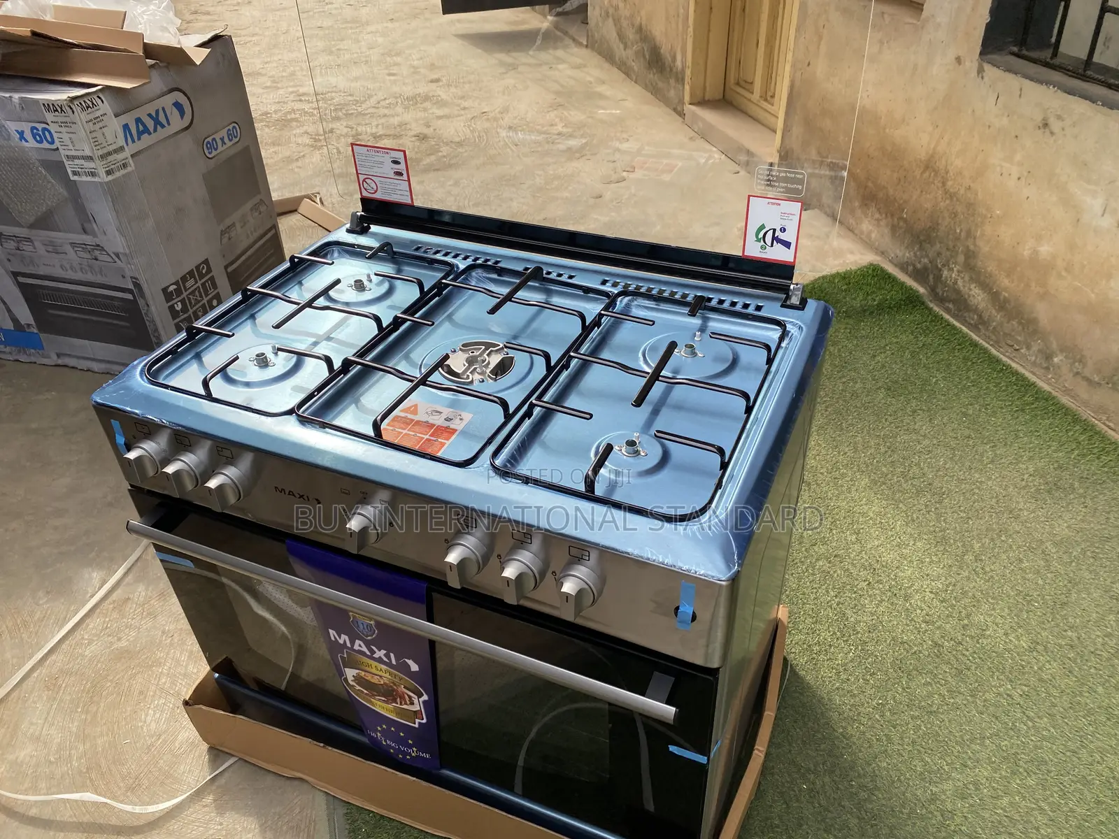 Maxi 60×90 Gas Cooker With Smooth Control Knobs