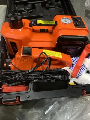 4-in-1 Car Car Electric Jack Wrench Tyre Pump C Caution
