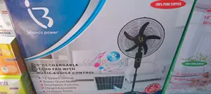 Bianco Power 18-Inch Rechargeable Fan With Music and Voice Control