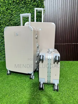 3-Piece Beige Hard Shell Travel Luggage Set