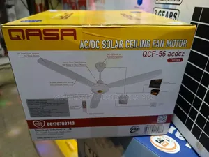 White Qasa Ceiling Fan Ac/Dc