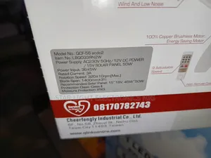 White Qasa Ceiling Fan Ac/Dc