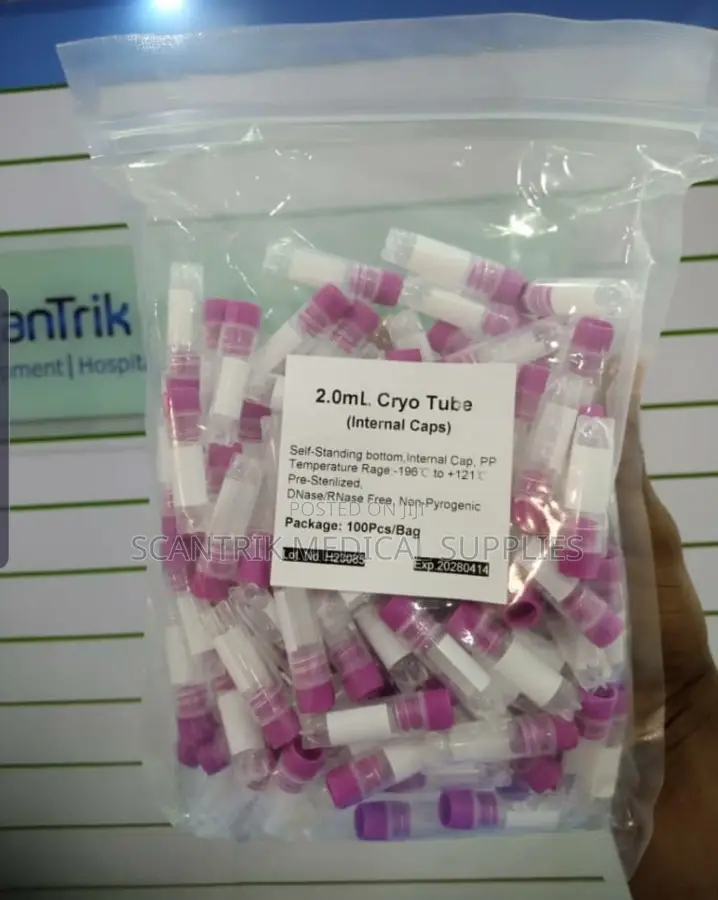 Cryotube With Internal Cap for Secure Sample Storage