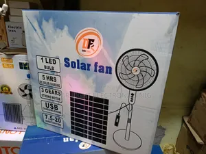 Solar Panels Rechargeable Fan+Bulb